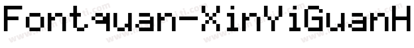 Fontquan-XinYiGuanHeiTi 20 Regular字体转换